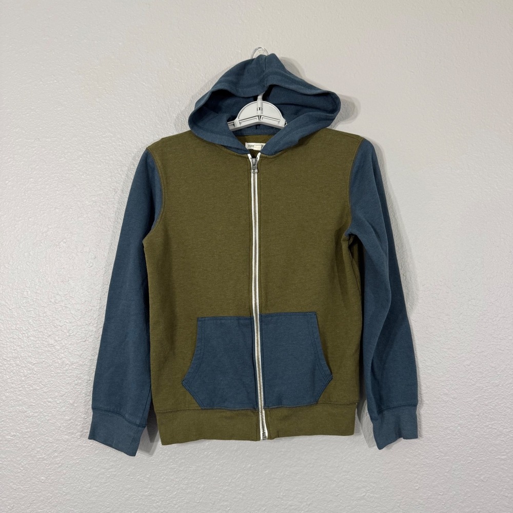 Tucker + Tate Kid's Size 8/10 Green and Blue Colorblock Zip-Up Hoodie BY359101BB